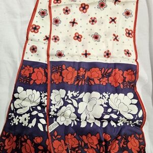 Vintage floral acetate scarf made in Japan